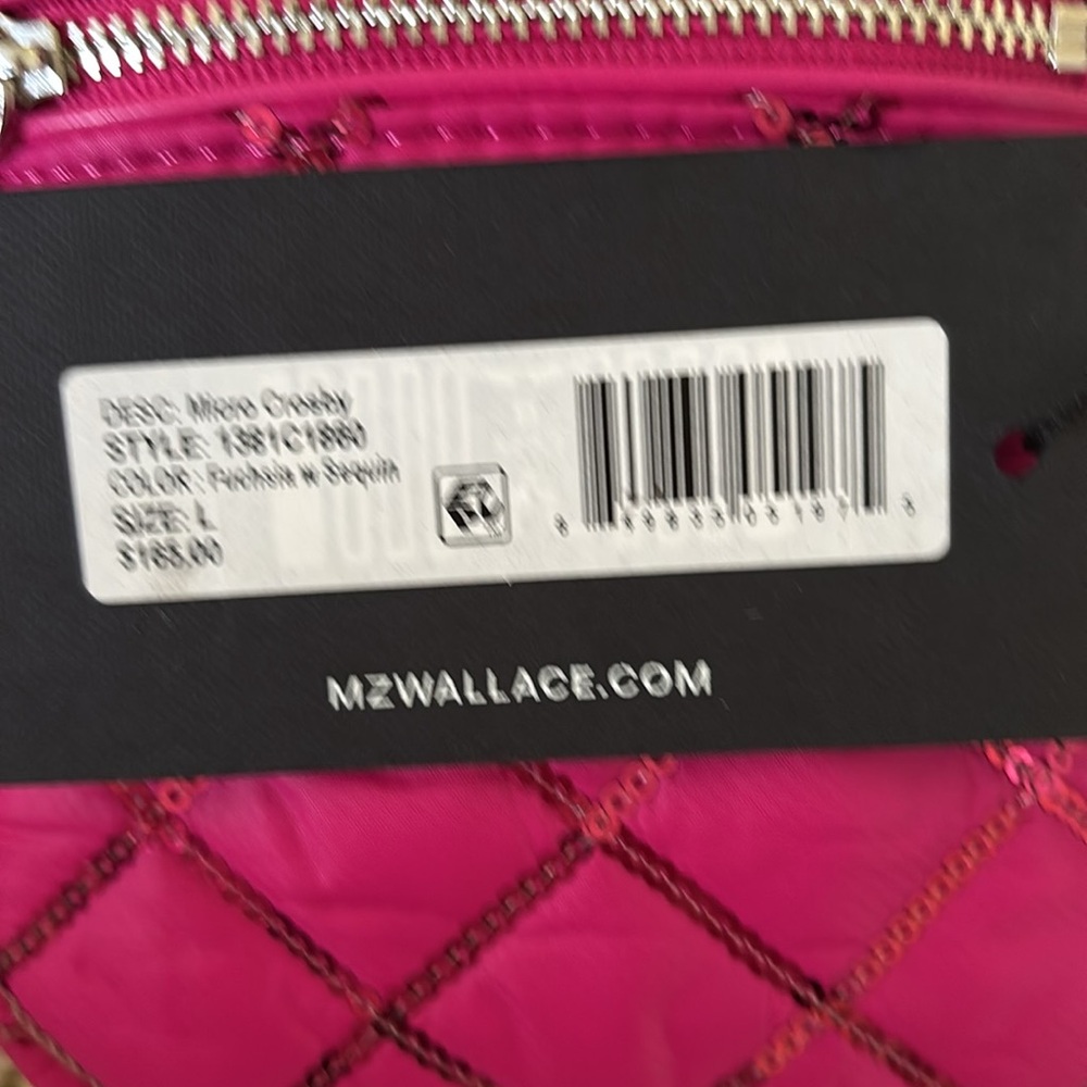 MZ Wallace micro Crosby fuchsia with sequin - Picture 4 of 6
